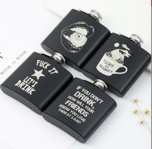 Engraçado Novely 3 OZ Aço Inoxidável Hip Flask bolso Pote de Vinho garrafa de água Licor Álcool Uísque Flagons frascos Home ketchen Bar Drinkware Favores de Festa de Casamento