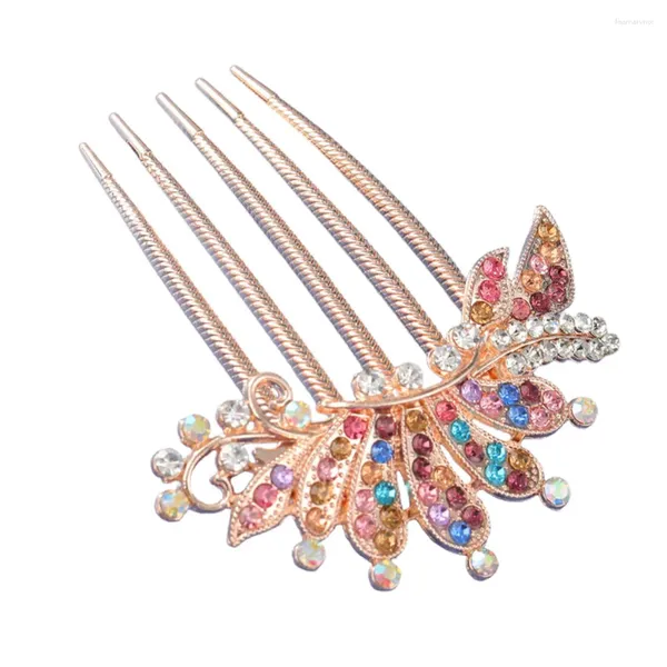 Fermagli per capelli Sposa Corona Pettine laterale Donna Strass scintillanti Barrette Regalo di Halloween