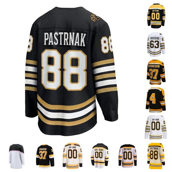 Anpassen 88 DAVID PASTRNAK 63 BRAD MARCHAND Retro 1 JEREMY SWAYMAN Hockey-Trikot 13 CHARLIE COYLE 35 LINUS ULLMARK 11 TRENT FREDERIC 17 MILAN LUCIC