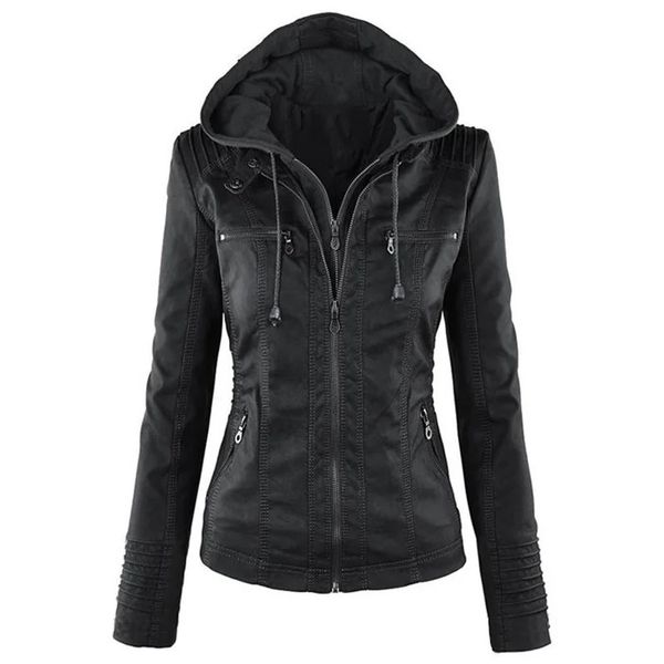 Winter Frauen Jacken Windjacke Motorrad Schwarz Schlank Outwear Mit Kapuze Mantel Plus Größe 7XL Weibliche chaqueta mujer 231220