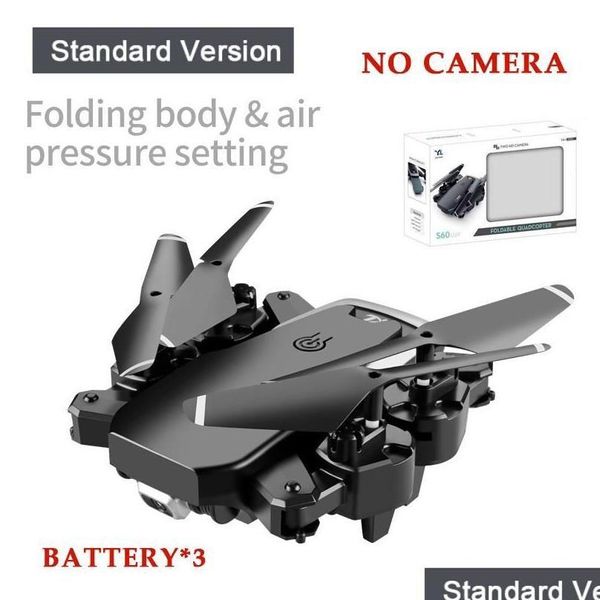 Drones S60 Uzaktan Kumanda Drone 4K HD Hava Pografi Profesyonel Dört Eksenli Uçak Katlama Modeli Toy1 Damla Teslim Kameraları P O A DHGAM