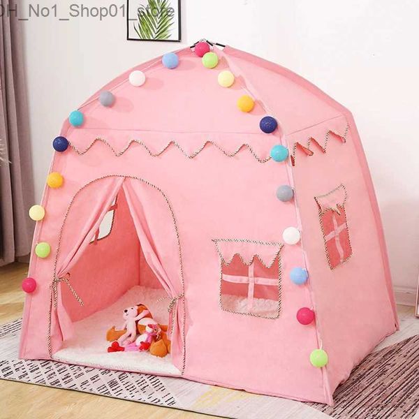 Tents Toy Kids gioca a tenda per la casa per bambini portatile Portibile Castle Castle Castle Tenda per le vacanze di compleanno per ragazzi e ragazze Q231221