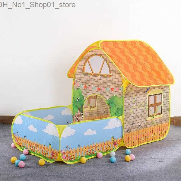 Tendas de brinquedo tocam tacos de bola de brinquedos para crianças bolas de oceano piscina house house dobrável infantil tendas de brinquedos de túnel de túnel de túnel q231220