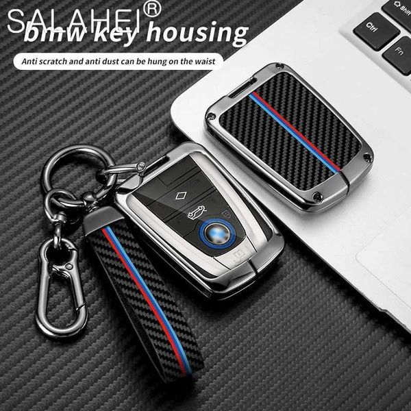 Chave do carro liga de zinco carro remoto chave caso capa escudo titular fob para bmw i3 i8 série keyless protetor chaveiro acessórios automóveis interior