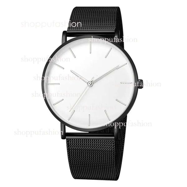 HBP Uxury Business Watch Men's Mens's Breastches нержавеющей стали Ультратонкая сетчатая ремешок Quartz Move