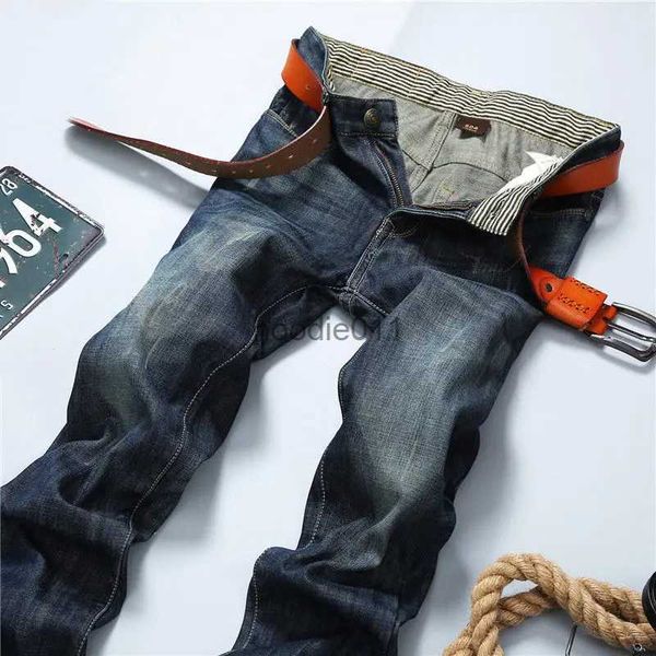 Jeans masculinos 2023 de alta qualidade moda masculina jeans quentes para jovens venda calças casuais magro barato calças retas marca howdfeo l231220