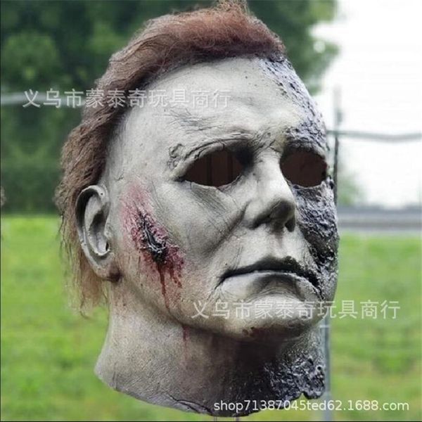 Tipo NICHAEL Myers Scar Halloween Costume di Carnevale Festa Spaventoso Horror Masquerade Maschera in lattice 220705294v