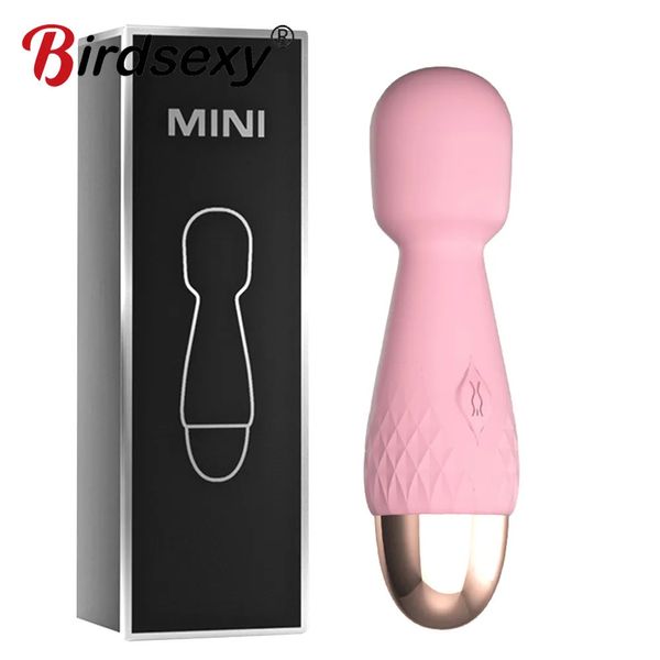 Vibratori 10 modalità vibrazione forte mini vibratore bastone magico ricarica USB massaggiatore clitoride punto G giocattolo del sesso per donne adulti 18 231219