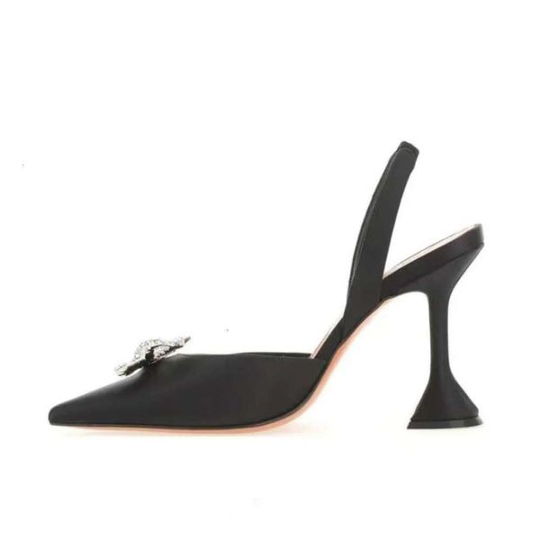 Sandali Scarpe eleganti Moda tacchi alti fionda punto designer femminile Amina Muaddi scarpe singole tinta unita squisita eleganza che si abbinano alla tendenza