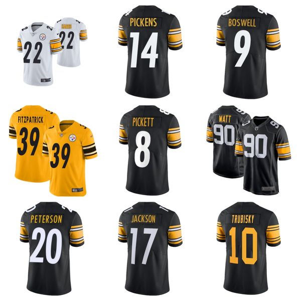 Melhores camisas de futebol Kenny Pickett Patrick Peterson Najee Harris George Pickens Chris Boswell Cameron Heyward Pat Freiermuth hase Claypool