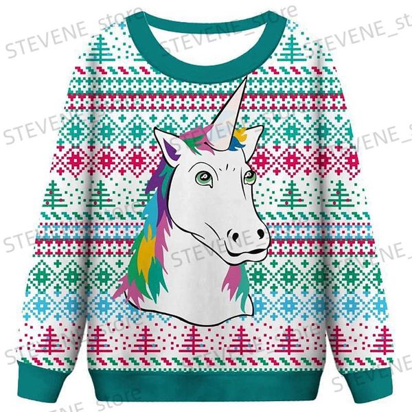 Capuz de moletons femininos Sweathirts Pullovers de Natal Sweaters For Men Christmas Rena