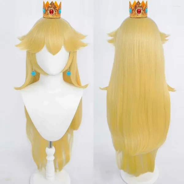 Fontes de festa princesa peruca acessórios de roupas coroa vara mágica brinco conjunto luva para meninas cosplay