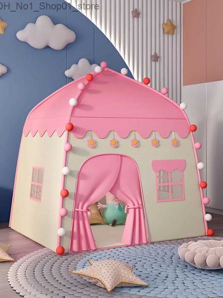 Toy Tents Kids Indoor Castle Outdoor Tent Toy Baby Princess Game House Flowers Blossoming Boy Girl Garota Oversize House Dobring Game Gre presentes Q231220