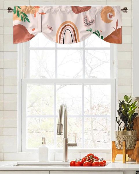 Perde Sevgililer Soyut Geometrik Bitki Pencere Oturma Odası Mutfak Dolabı Bağlantı Çubuk Cep