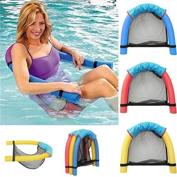 Acessórios Piscina de assento de macarrão criativo por atacado Cadeira de recreação Cadeira de recreação Água incrível Flutuante Funny Multi Colors Color aleatório