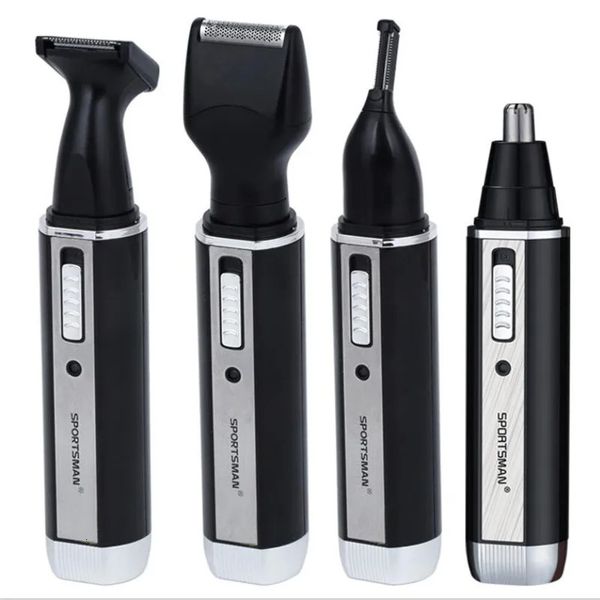 4 em 1 homem elétrico aliciamento kit nariz aparador de pêlos barba barbeador estilo clipper tudo em uma costeleta corte de cabelo máquina de barbear 231220