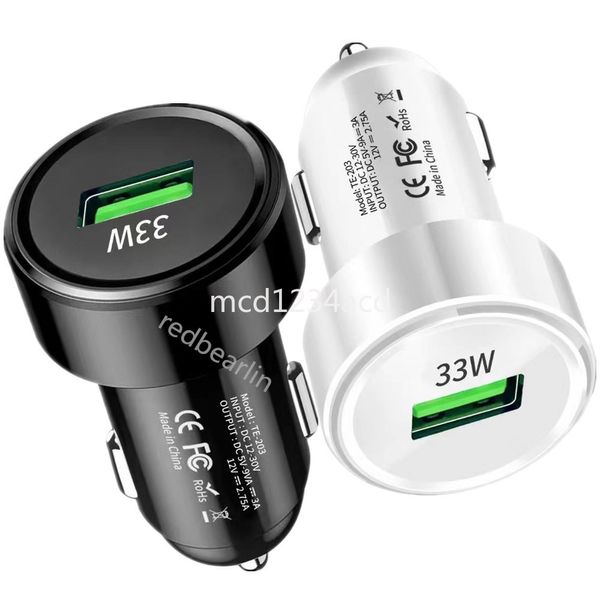 33W Súper rápido Carga rápida 3A Cargador de coche Adaptadores de corriente automáticos para Iphone 11 12 13 14 15 Pro max Samsung S22 S23 Gps PC con caja