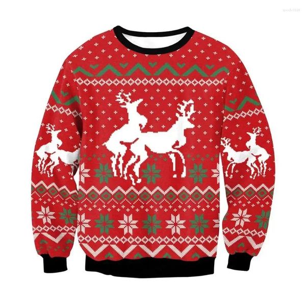 Maglioni da uomo che vendono 2023 Natale Carnevale Unisex Regalo divertente Babbo Natale Elfo Maglione Autunno/Inverno Sweaterchristmas Sweatermen