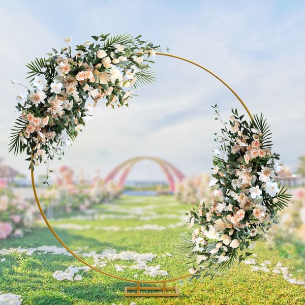 1.2/1.5/2.1M Palloncino Arco ad Arco Tondo Sfondo Fiore Display Set Stand Tenere Kit Cornice Mentale Compleanno Festa Nuziale Decor 231220