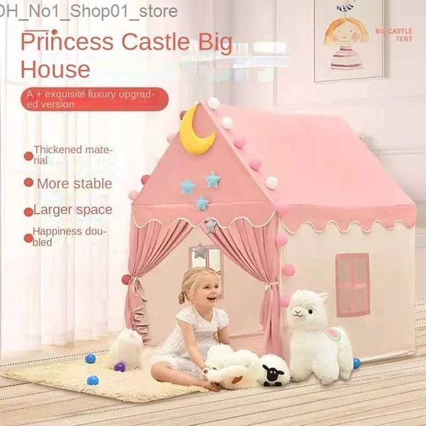 Brinquedo tendas de brinquedas de tenda infantil jogo de entretenimento interno casa pequena casa sonho castelo princesa house sleep família brinquel birthday presente q231220