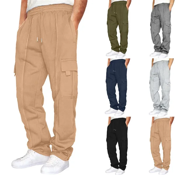 Calças masculinas largas perna solta grande gelo seda colheita harlan elástico 6 memória espuma sweatpants atlético mulheres verão