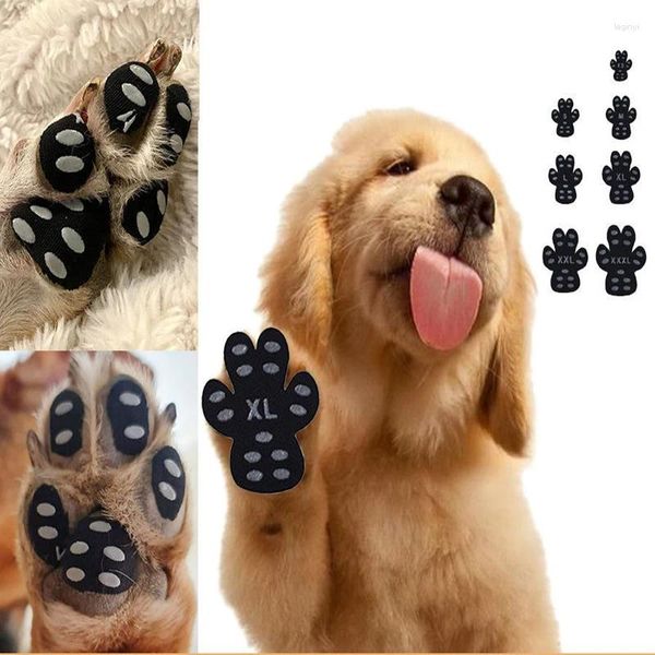 Cão vestuário silicone pet invisível pé remendo anti-skid e resistente a riscos almofada andando cães casa sapatos