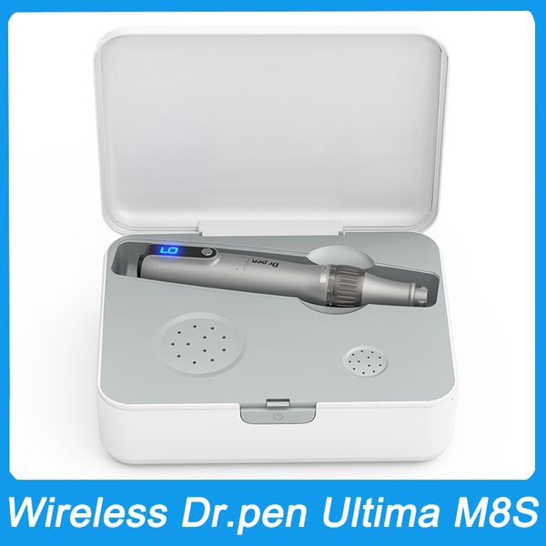 Novo Dr.pen M8S Sistema de microagulhamento sem fio Dermapen Stamp Crescimento de cabelo Ferramenta MTS Derma Dr Pen Rolo de cuidados com a pele Cartuchos de agulhas de rejuvenescimento facial Meso Therapy