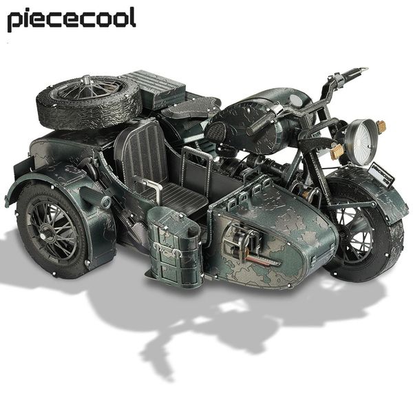 3D Puzzles Piececool Metal 750 Motocicleta Montagem Modelo Kits Diy Toy Presentes de Aniversário de Natal Jigsaw Decoração de Casa 231219