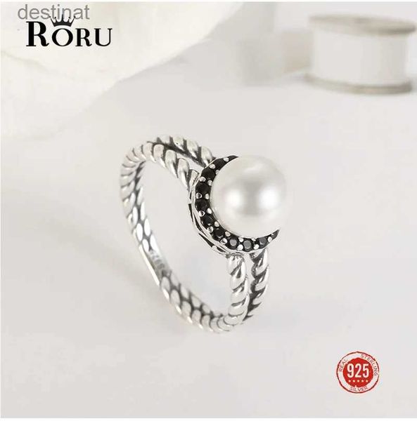 Solitaire Ring 925 Doğal Taşlı Gümüş İnce Takılar İnciler Zirkon Yüzüğü Dainty Bohem Vintage Nişan Yüzüğül231220