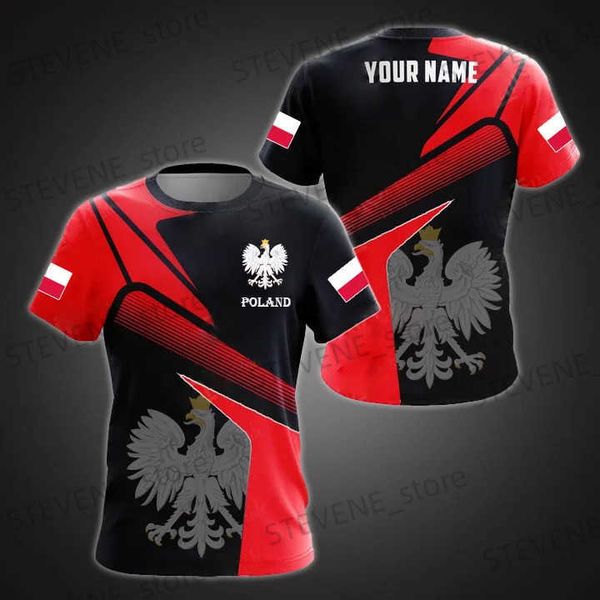 Camisetas para hombres Bandera de Polonia Escudo de armas Camiseta gráfica Verano Casual Jersey Moda para hombre Camisetas sueltas Chicos de gran tamaño Mangas cortas Tops T231220