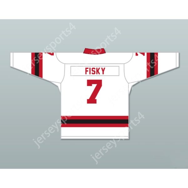 Özel Beyaz Fisky 7 LetterKenny İrlanda Alternatif Hokey Jersey Yeni Üst Düzeyli S-M-L-XL-XXL-3XL-4XL-5XL-6XL