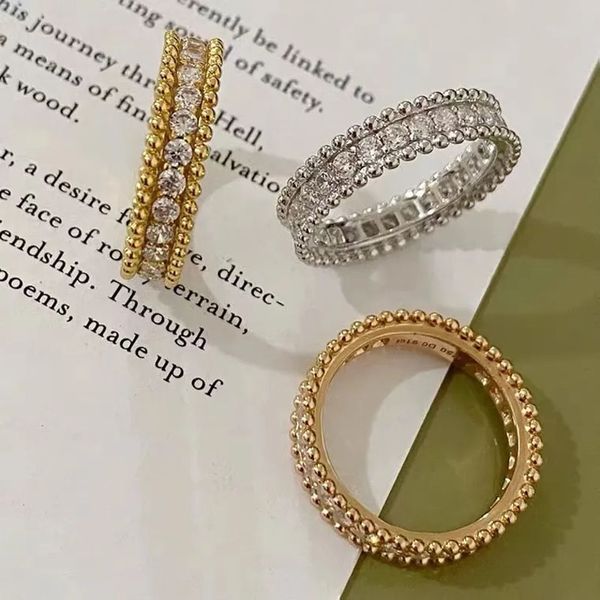 Designer-Ringe für Frauen, Luxus-Mode, klassischer Schmuck, Diamantring, 18 Karat versilbert, Geschenk, Hochzeit, Roségold, Verlobungsring, Paar, Premium5