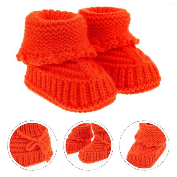 Сапоги, детские вязаные крючком пинетки, обувь для новорожденных, шерстяная вязаная зимняя обувь для малышей, принадлежности для пряжи