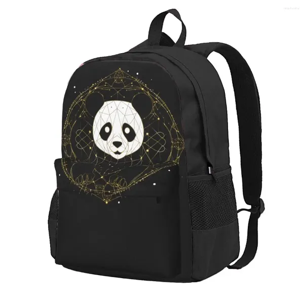 Рюкзак Panda Astro Geometry Минималистичный арт Kawaii Рюкзаки для женщин и мужчин Прочные школьные сумки для колледжа Красочный рюкзак