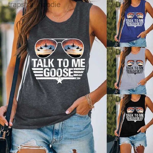 Kadın Tankları Camis Benimle Konuşuyor Gözlük Hindistan Cevizi Ağacı Tankları Kadın Yaz Yazüz Gömlekleri Tatil Scle Tank Tops L231220