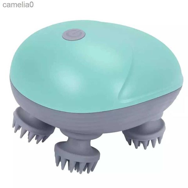 Massageadores elétricos Massageador de cabeça elétrico Massageador de couro cabeludo sem fio à prova d'água Massagem corporal Cuidados de saúde Ombro Pescoço Massagem profunda 3D Stereo MassageL231220