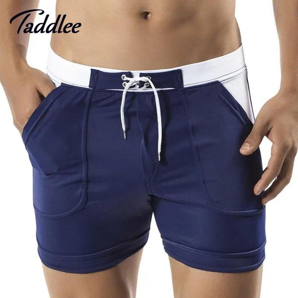 Badebekleidung Taddlee Brand Man Herren Badebekleidung Badebad Beach Board Shorts Schwimmstämme Badeanzüge Badeanzüge Männer Schwimmen Boxer Surf Tragen Gay