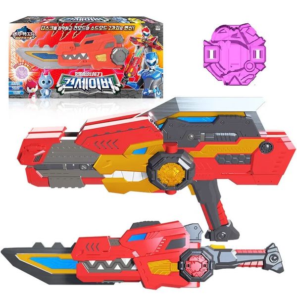 Giocattoli di trasformazione Robot Due modalità Mini Forza Trasformazione Spada Giocattoli con suoni e luci Action Figures MiniForce X Deformazione Arma Pistola giocattolo 231219