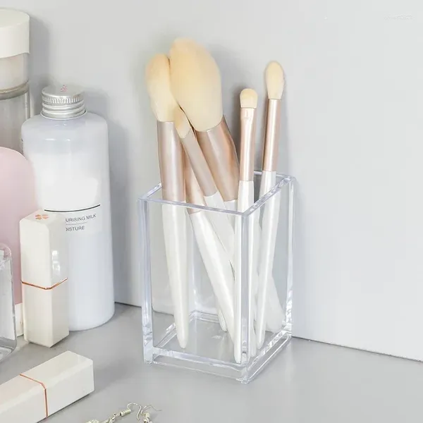 Aufbewahrungsboxenbehälter Make -up -Topf -Organizer für Halter machen Kosmetik -Acrylbürsten Kosmetische Kunststoff