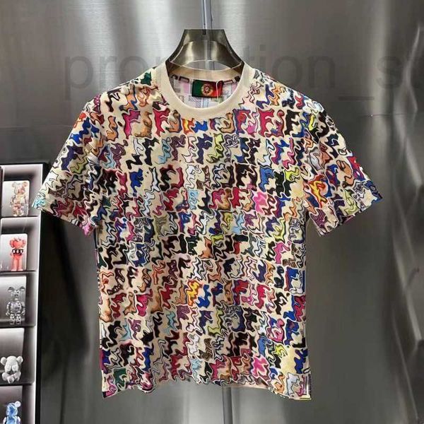 T-shirt da uomo Designer brand Moda Felpa Uomo Hip Hop Street Manica corta Luxury Uomo Donna Abbigliamento Camicie colorate con lettere QXG5