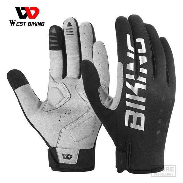 West Biking Autumn Inverno Cicling Giove termici Touch Screen guanti Full Finger Assorbimento SCROGGIO SCHECCHI BIKE SCHEDE 231220