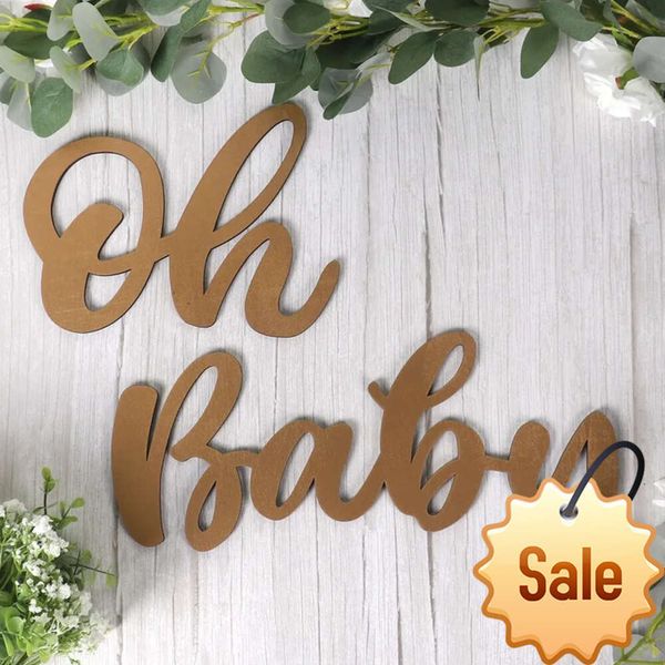 Adesivos de parede de placas de baby oh baby Primeiro 1 1º aniversário decorações de chá de bebê menino menina gênero revela -se a decoração do batismo a favor, suprimentos de férias