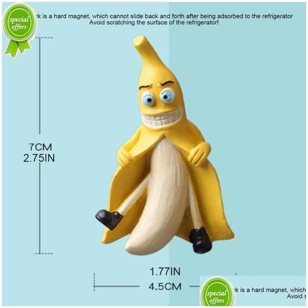 Nuovo 29Ef Simpatico magnete per frigorifero Frutta Banana e avocado Lavagna Lavagna Decorazione domestica Interessante Drop Delivery Dhsfb