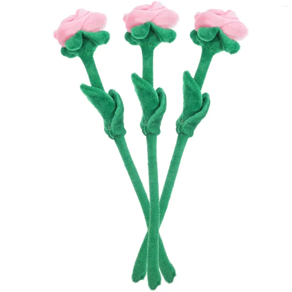 Fiori decorativi piegati peluche rosa decorazione fiore artificiale giocattolo per feste ornamento farcito casa bouquet divano supporto per la schiena