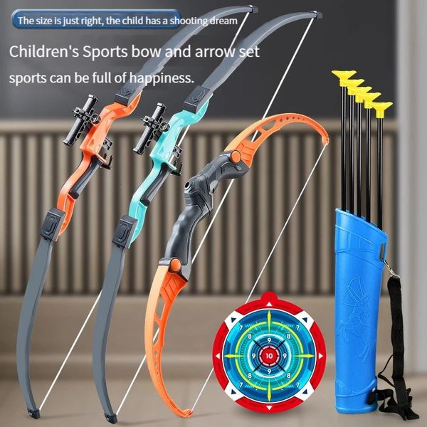 Sports Oyuncakları 52cm Yay ve Oyuncak Çocuklar İçin Set Okçuluk Uygulamaları Dış Mekan Sırtı Hedef Çocuklarla Çekim 231219