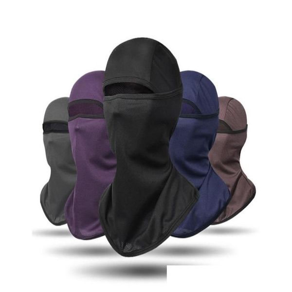 Ciclismo Caps Máscaras Respirável Ski Pesca Treinamento Rosto Cachecol Clava Windproof Soft Sport Máscara Motocicleta Bandana Beanies Chapéus 22062448 Dhfea