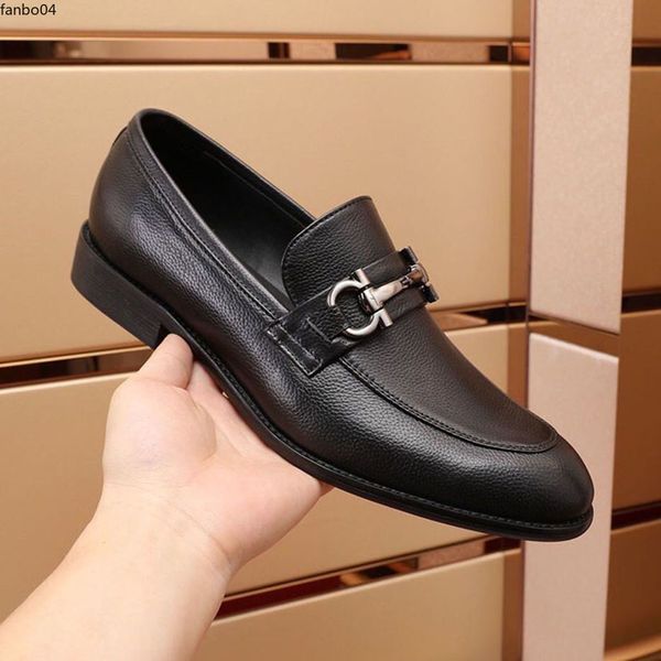 2023 männer Party Hochzeit Echtes Leder Kleid Schuhe Slip Auf Casual Loafers Marke Business Formale Schuhe Wohnungen Größe 38-45 bgvf0002