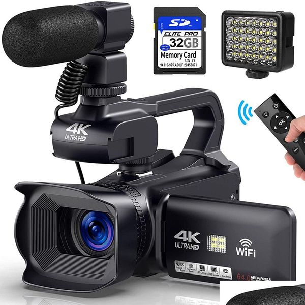 Цифровые фотоаппараты Komery видеокамера 4K Tra Hd видеокамеры 64Mp потоковое 40Touch Sn Video 230225 Прямая доставка P O Dh9Gx