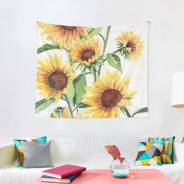 Wandteppiche, Sonnenblumen-Wandteppich, luxuriöse Wohnzimmerdekoration
