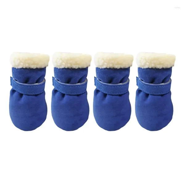 Abbigliamento per cani 4 pezzi/set Scarpe invernali per animali domestici per cani di piccola taglia Gatti Stivaletti da neve addensati super caldi Animali domestici leggeri K5DC